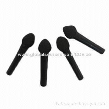 Eye shadow makeup applicators, made of plastic handle and sponge